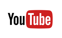 youtube logo on a black background